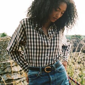 NWT Doen Remis Checkered Button-Up Shirt